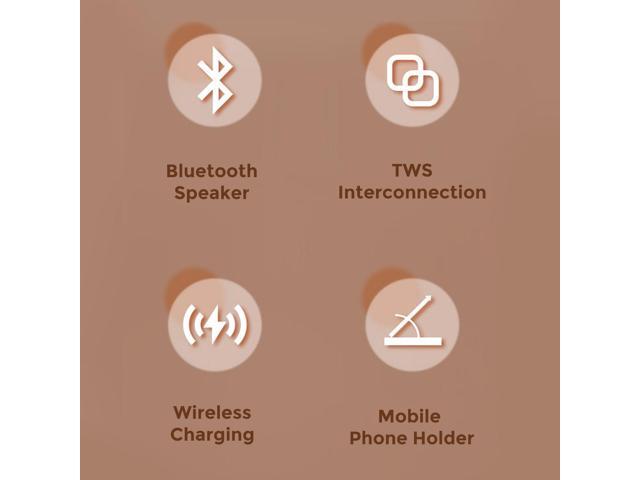 MIRO P2 Magnetic Wireless Charging Bluetooth Speaker 15W Fast Charging + TWS Stereo Sound Effect 12h Long Battery Life and Portable Gadget