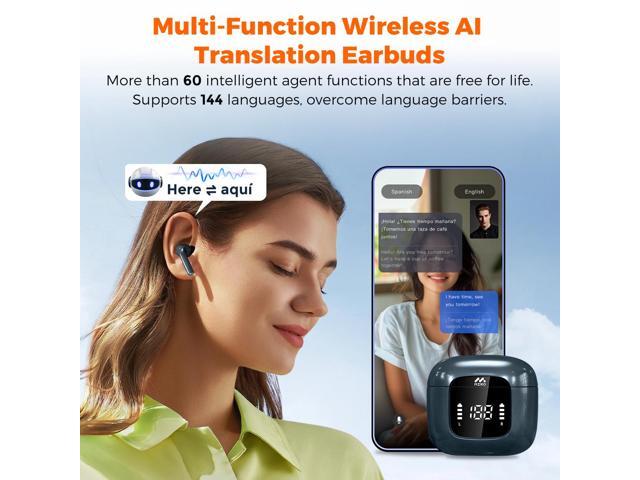MIRO T1 AI TWS Wireless Earbuds Bluetooth 10mm Speaker Drivers IPX4 Water Resistance 4 Hours Playtime USB Type-C Charging