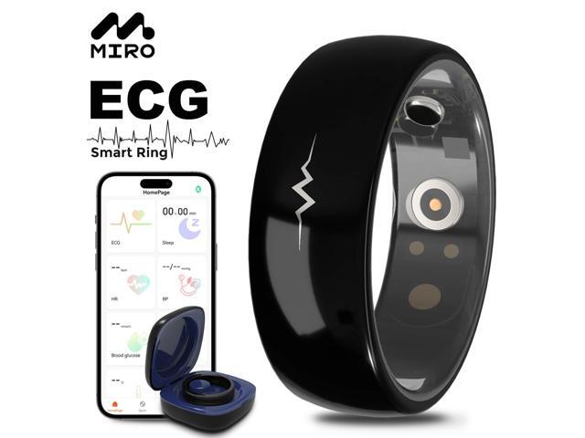 MIRO R1E HealthWear ECG Ultra-Thin AI Smart Ring 10-Day Battery Life Fitness/Sleep/Stress/HR Tracker iOS Android Compatible Black 11