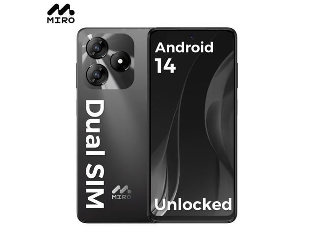 MIRO C1 Unlocked 4G Cellphone 6.56'' 50MP Camera Android 14 Smartphone 4+128GB 5000mAh Battery Unlock Smart Phone