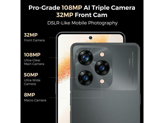 FOXX S13 5G Cell Phone, Android 14 Unlocked Phones, 12GB +256GB/512GB TF Expand, 5G Dual SIM, 108MP Camera, 6.67' HD+ 120Hz Display, Fingerprint...