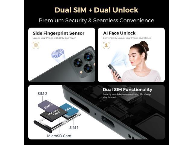 FOXX S13 5G Cell Phone, Android 14 Unlocked Phones, 12GB +256GB/512GB TF Expand, 5G Dual SIM, 108MP Camera, 6.67' HD+ 120Hz Display, Fingerprint...