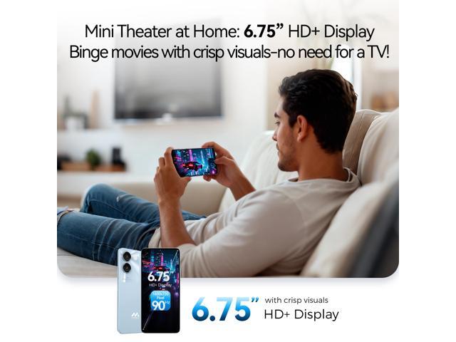 MIRO C67 Unlocked Smartphone - 6.75' HD+ 90Hz Display, MediaTek Helio G36 8 - Core, 4900mAh Battery