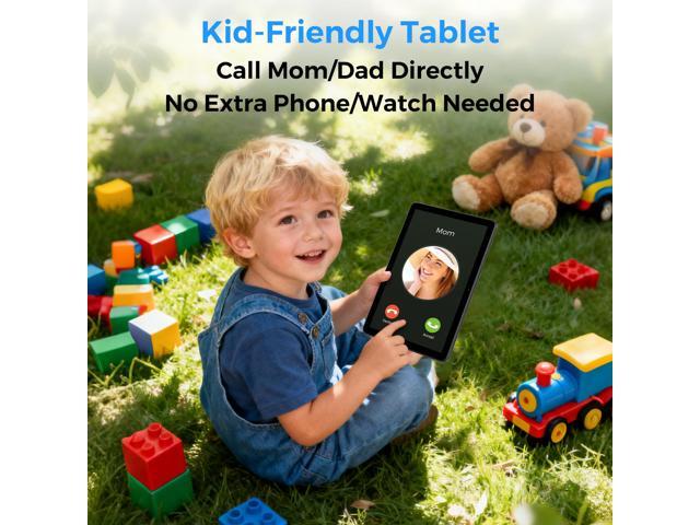 Foxxd C10 Pro Unlocked Android 15 All-in-One Smart Tablet 10.1' HD Display 8MP Camera 4GB+64GB Quad-Core 5000mAh Battery