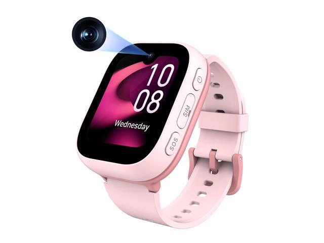 MIRO W4 4G Kids Smart Watch 1.78' AMOLED Display IP68 Waterproof GPS WiFi Bluetooth 5MP Camera 8GB Storage 700mAh Battery Pink