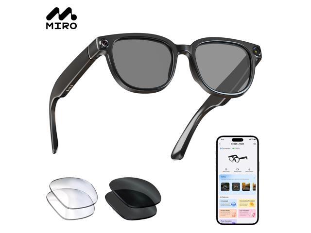MIRO iVision6 Pro Smart Glasses with 13MP Camera, AI Voice Assistant, Real-Time Translation, 2K Video Recording & Live Streaming