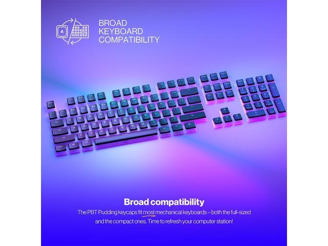 ENDORFY PBT Pudding Keycaps, US ANSI layout, Double Injection Technology, Broad keyboard compatibility, Silencing rubber Orings included, EY0E002