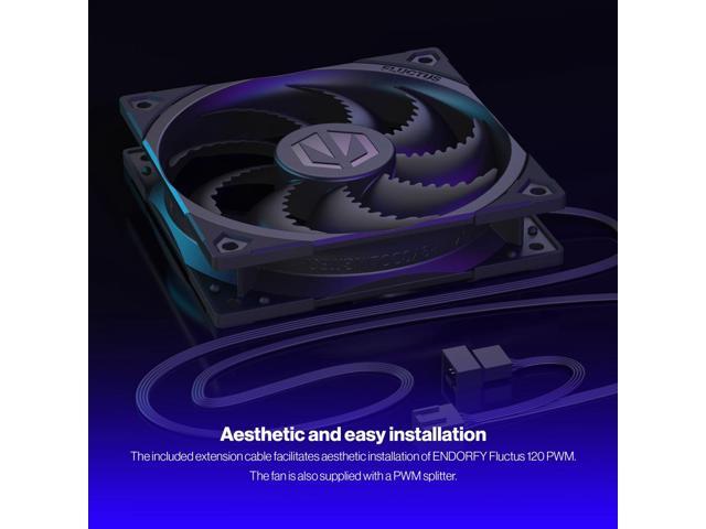 ENDORFY Fluctus 120 PWM, PC case fan, 120mm, push and pull orientation, high performance against flow restrictions, integrated anti-vibration pads,...
