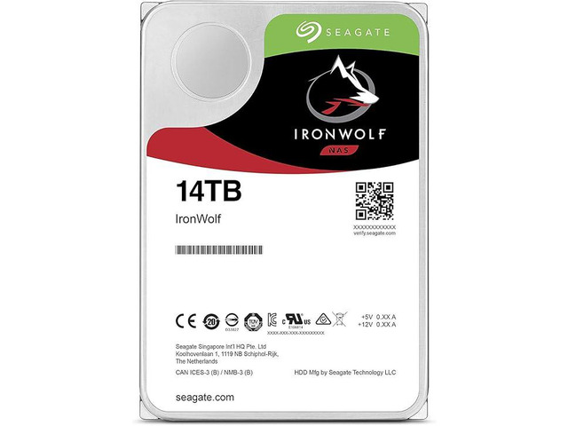 Seagate IronWolf ST14000VN0008 14TB 3.5' SATA 6Gb/s 7200RPM 256MB Cache NAS Internal Hard Drive - New