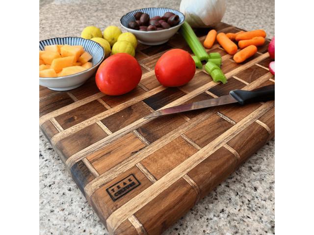 Photos - Chopping Board / Coaster Artisanal Teak Charcuterie, Cutting, Cheese & Bread Board, Handmade, 16x12
