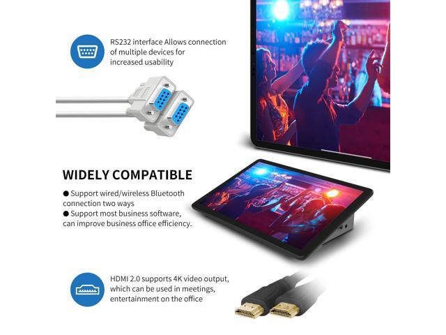 HIGOLEPC Mini PC,10.1 Inch Touchscreen Mini Computer Windows 11 Pro Mini Desk PC with Battery,Intel Celeron J4125 8GB RAM/128GB ROM,Dual R232...