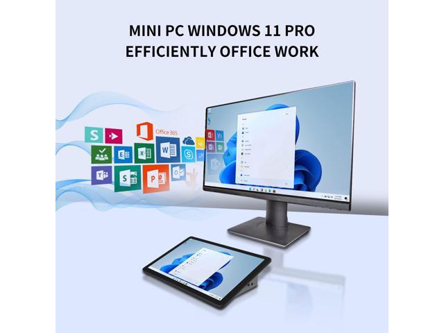 HIGOLEPC Mini PC,10.1 Inch Touchscreen Mini Computer Windows 11 Pro Mini Desk PC with Battery,Intel Celeron J4125 8GB RAM/128GB ROM,Dual R232...
