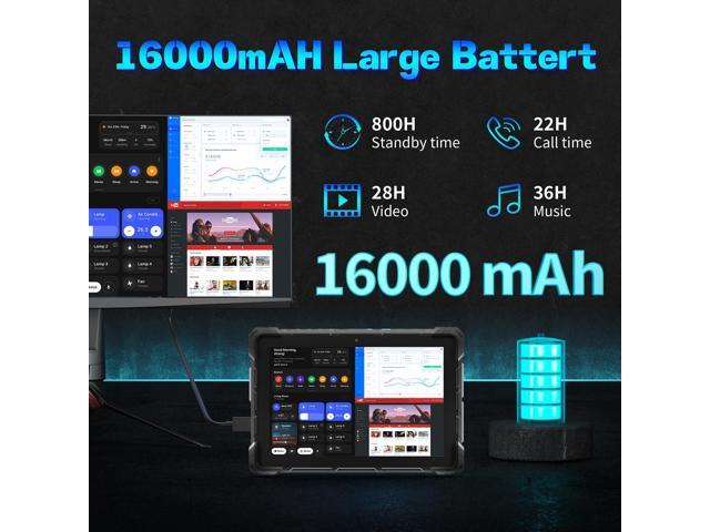 HIGOLEPC 10.1' Sunlight Readable Rugged Tablet, Windows 11 Pro, Intel N4120, 8GB RAM, 128GB Storage, 600 nit Display, IP67 Waterproof, 16000mAh...