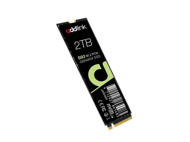 Addlink Addgame S93 2TB PCIe 4.0 NVMe SSD M.2 2280 Internal Solid State Drive, with Heatsink, Read Speed up to 7400 MB/s, Compatible with PS5.