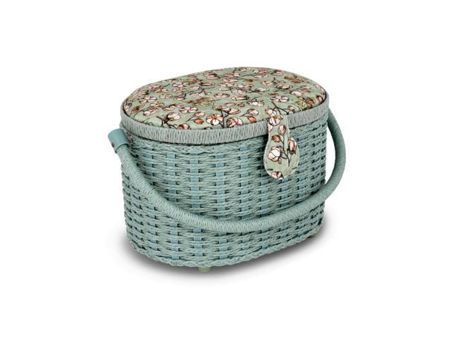 Small Oval Weaved Sewing Basket