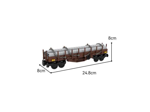 ZITIANYOUBUILD German Railway Flatbed Wagon Freight Wagon Building Kit 248 Pieces MOC