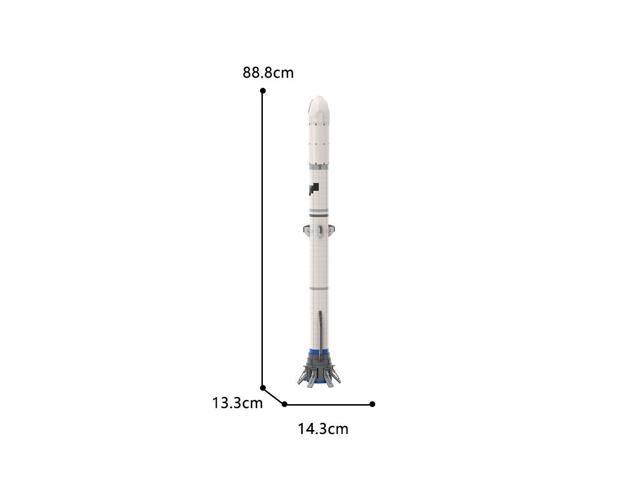 ZITIANYOUBUILD Two-section Orbital Launch Vehicle Model 1:110 Saturn V 1575 Pieces MOC