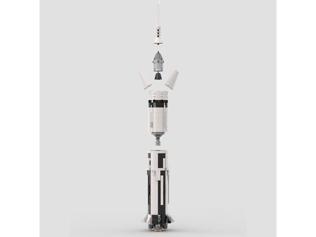 ZITIANYOUBUILD Saturn IB Manned Launch Vehicle 891 Piece for 21309 Alternative MOC