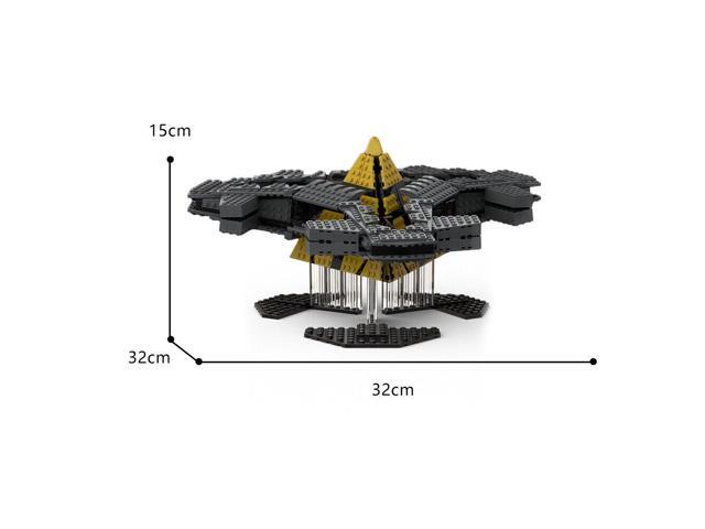 ZITIANYOUBUILD BuilMoc Goa'uld Ha'tak Aircraft Carrier Model with Base 686 Pieces MOC