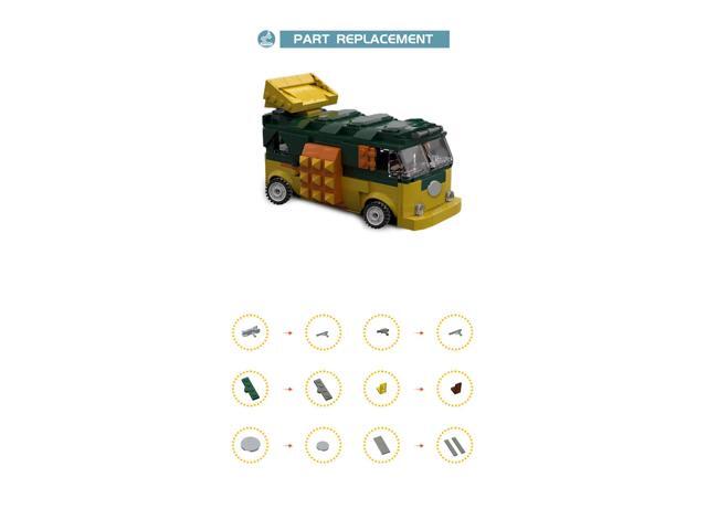 ZITIANYOUBUILD Party Wagon with Complete Interior Space 443 Pieces from Cartoon MOC