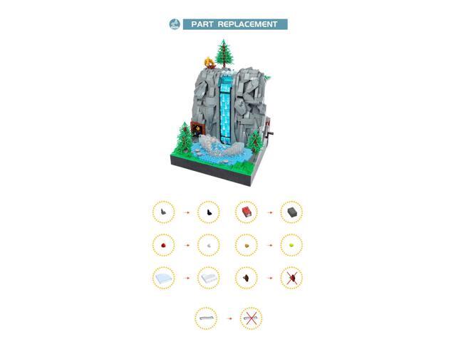 ZITIANYOUBUILD The Working Waterfall Sculpture Model 2424 Pieces Building Kit MOC