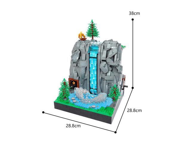 ZITIANYOUBUILD The Working Waterfall Sculpture Model 2424 Pieces Building Kit MOC