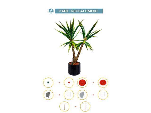 ZITIANYOUBUILD Dracaena Marginata / Room Plant, Potted Plant Model 1952 Pieces MOC