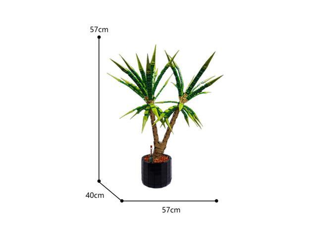 ZITIANYOUBUILD Dracaena Marginata / Room Plant, Potted Plant Model 1952 Pieces MOC