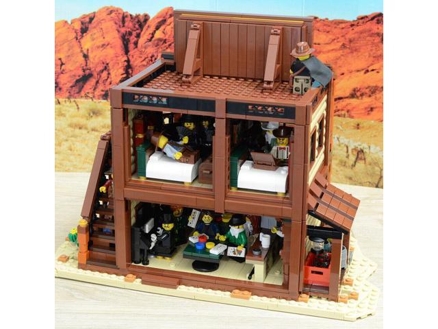 ZITIANYOUBUILD Old West Saloon & Hotel with Interior 1994 Pieces Modular Building MOC