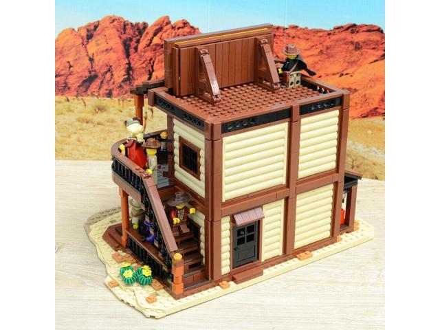 ZITIANYOUBUILD Old West Saloon & Hotel with Interior 1994 Pieces Modular Building MOC