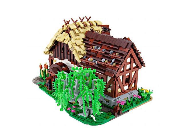 ZITIANYOUBUILD Old Water Mill Using Hydroelectric Power with Interior 2691 Piece MOC