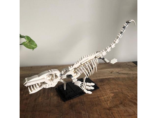 ZITIANYOUBUILD Mosasaur Skeleton Dinosaur Fossils with Posable Fins and Tail MOC