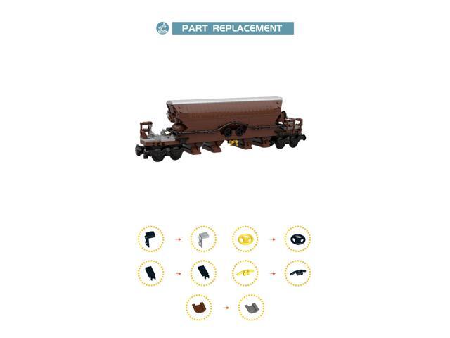 ZITIANYOUBUILD MOC-123192 Tanoos 896 Brown Freight Train Model 613 Parts for 10277 Hopper Wagon Brown 100% Compatible with LEGO Brand New and High...