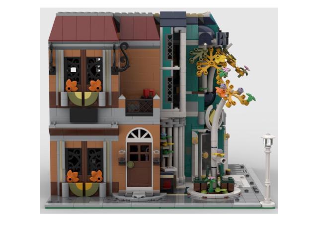 ZITIANYOUBUILD Corner Build: Art Gallery & Antique Shop with Interior 2045 Pieces MOC