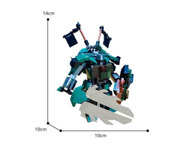 ZITIANYOUBUILD Green Mech Suit Robot Model with Shield and a Huge Sword 259 Pieces MOC
