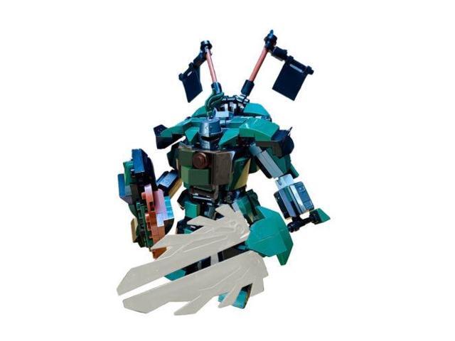 ZITIANYOUBUILD Green Mech Suit Robot Model with Shield and a Huge Sword 259 Pieces MOC