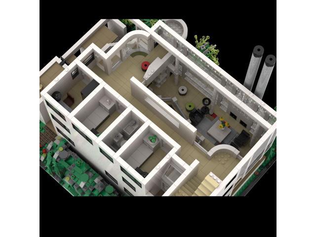 ZITIANYOUBUILD Bright White and Freestanding House with Interior 5283 Pieces MOC
