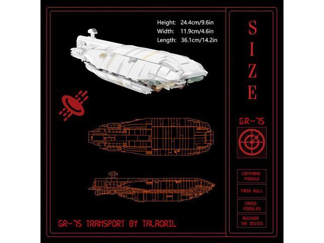 ZITIANYOUBUILD GR-75 Transport Ship Model Building Toys Sets & Packs 884 Pieces MOC