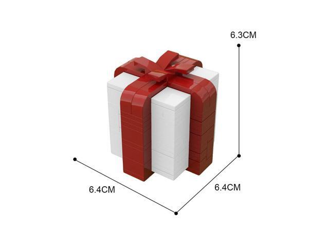 ZITIANYOUBUILD Gift Box Puzzle Box Model White-Red Version 177 Pieces for Adults MOC