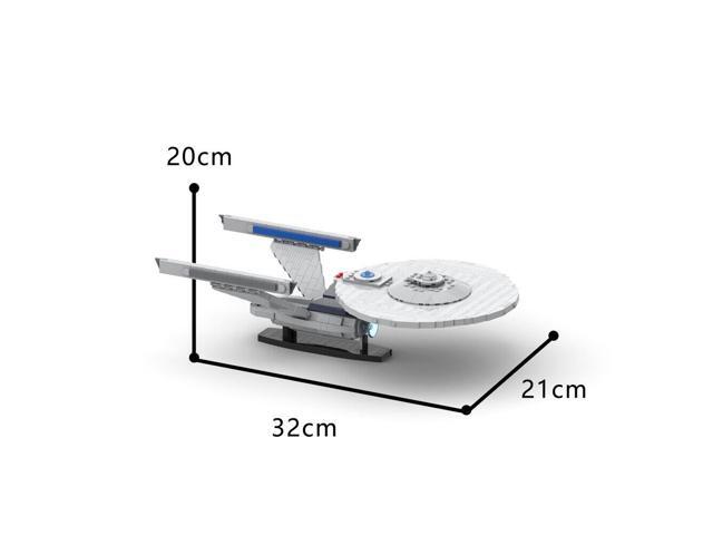 ZITIANYOUBUILD Enterprise-A Spaceship with Display Stand 716 Pieces Building Kit MOC