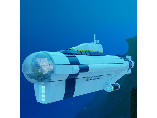 ZITIANYOUBUILD Cyclops Submarine Model 1552 Pieces with Display Stand Building Toys MOC