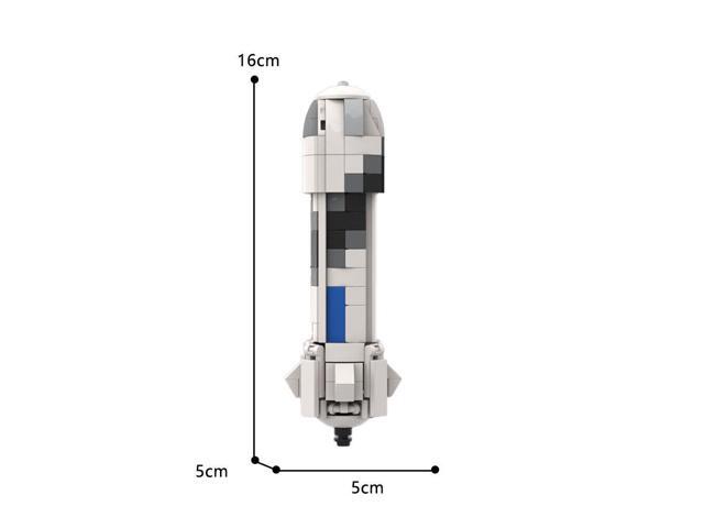 ZITIANYOUBUILD Suborbital Manned Rocket with Crew Compartment 190 Pieces 1:110 Scale MOC