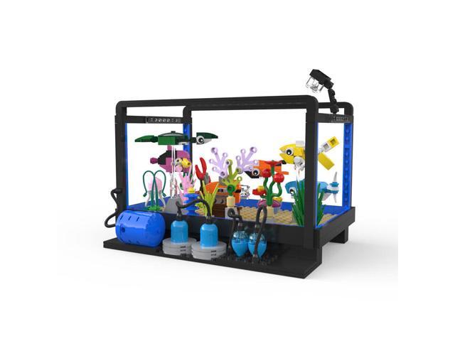 ZITIANYOUBUILD Fish Tank Aquarium Model with with Glowing 500 Pieces Building Toys MOC
