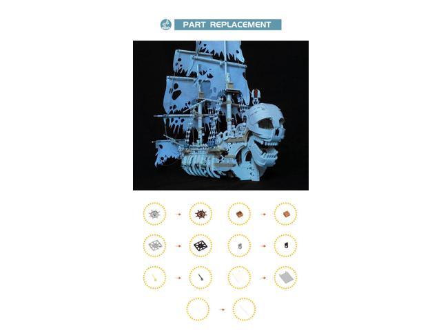 ZITIANYOUBUILD The Pirates Boat Model Made of Bones and Rotting Wood 2415 Pieces MOC
