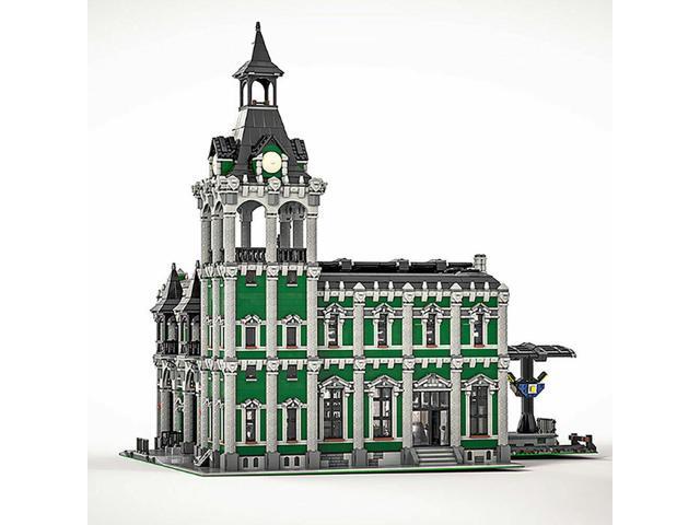 ZITIANYOUBUILD Dark Green Train Station with Interior 12698 Pieces Building Toys Set MOC