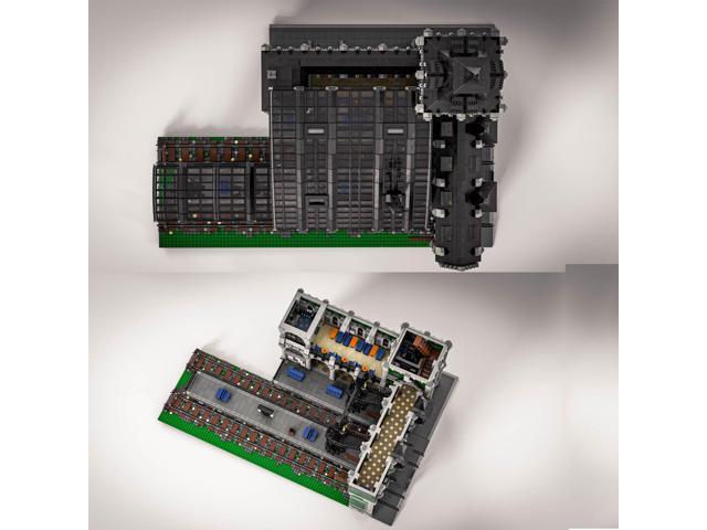 ZITIANYOUBUILD Dark Green Train Station with Interior 12698 Pieces Building Toys Set MOC