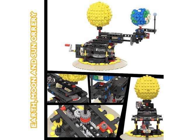 ZITIANYOUBUILD Earth, Moon and Sun Orrery Model Kinetic Sculpture 468 Pieces MOC