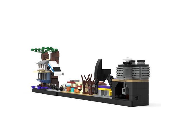 ZITIANYOUBUILD Iconic Locations Scenes Skyline Architecture 451 Pieces from TV Show MOC