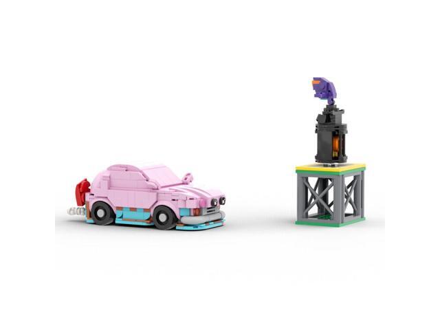 ZITIANYOUBUILD Pink Car Game Scene 420 Pieces from Video Game Building Toys MOC