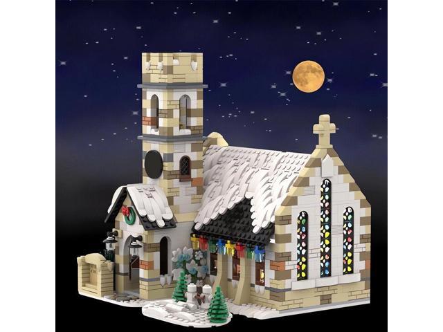 ZITIANYOUBUILD Winter Country Church with Interior Building Toys 1853 Pieces MOC